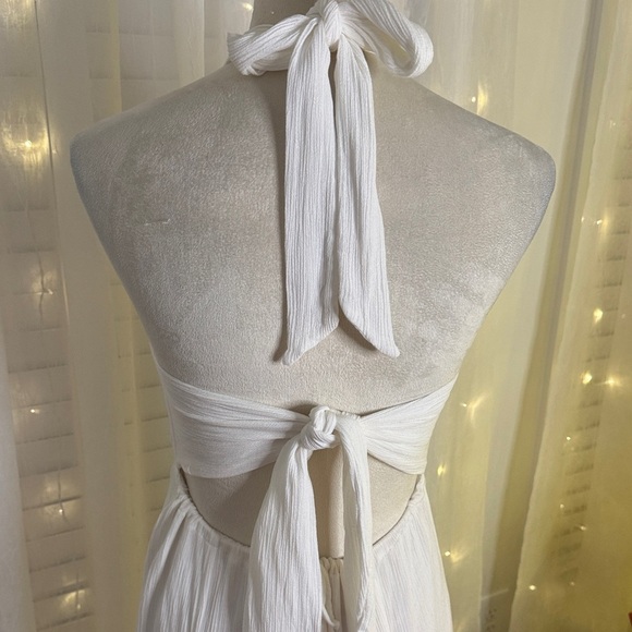 Free People Ivory Backless Halter Dress - Picture 6 of 9